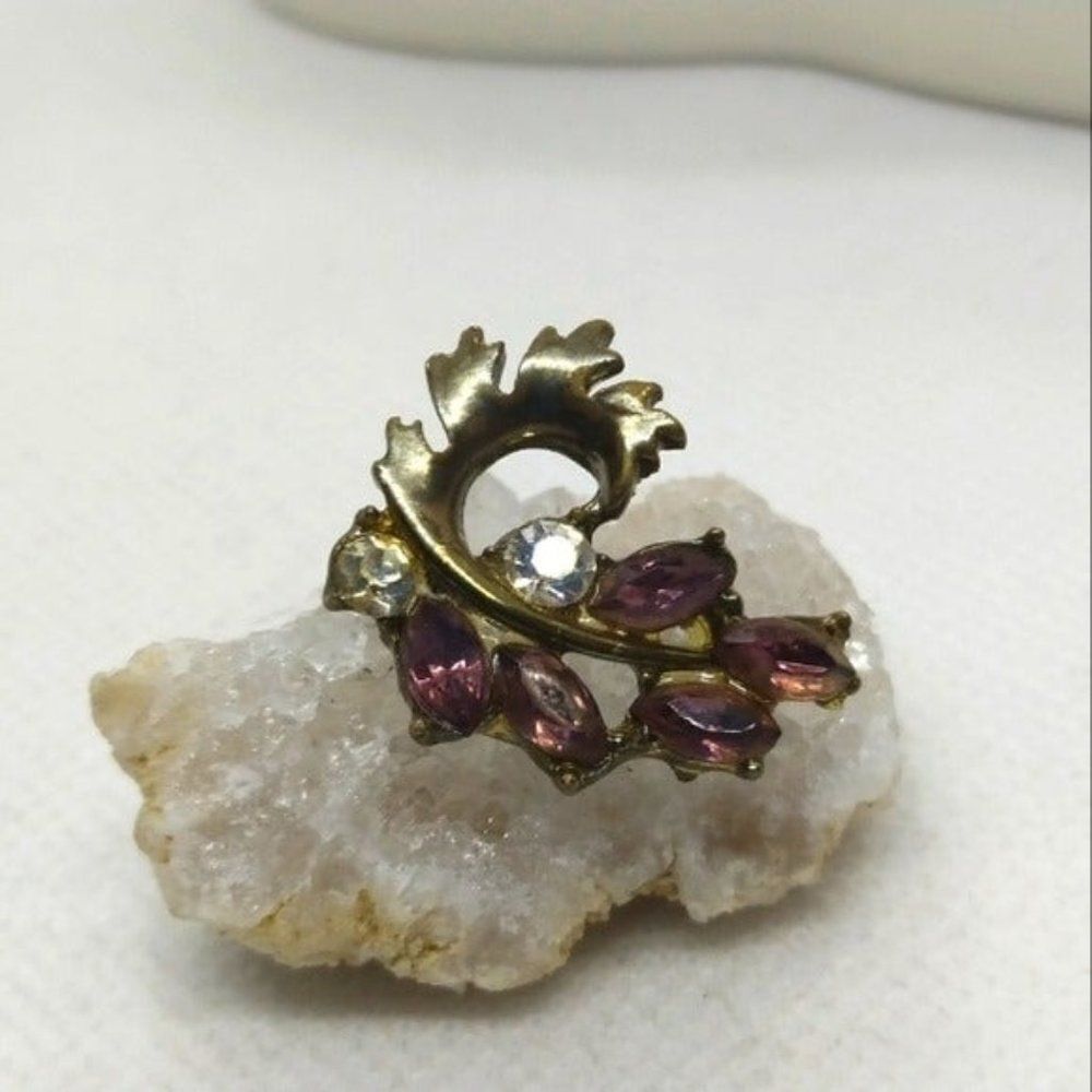‎Wiltering amythest vine brooch